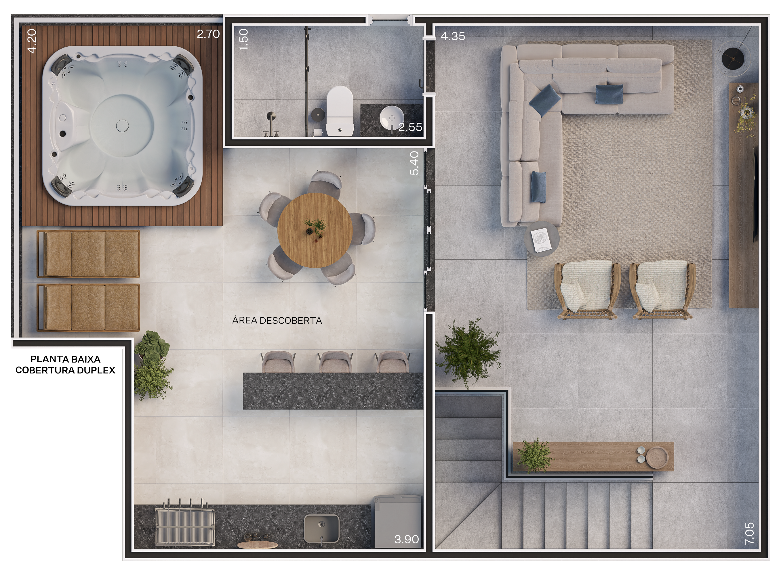 Planta Baixa Duplex - Pavimento Superior